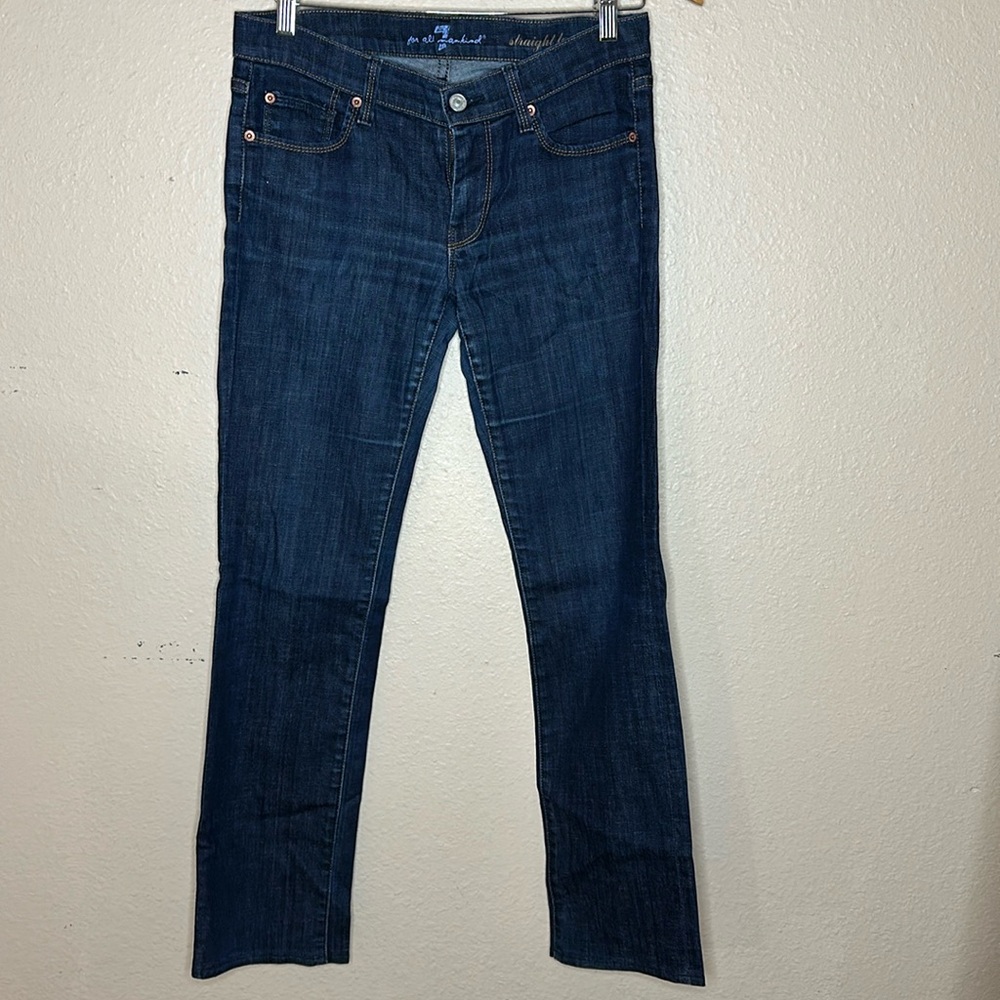 Seven for all mankind straight leg jeans, size 28 waist 30 inch inseam